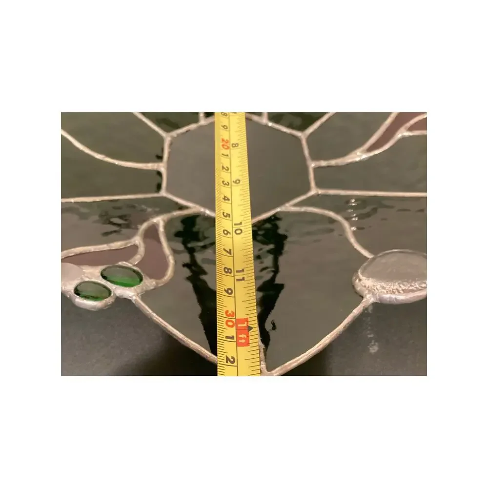 Stained Glass Platter/ Shallow Bowl Green 13